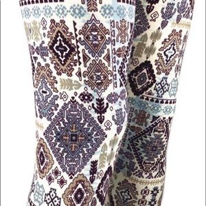 New Bohemian  multi Peachskin leggings One size
